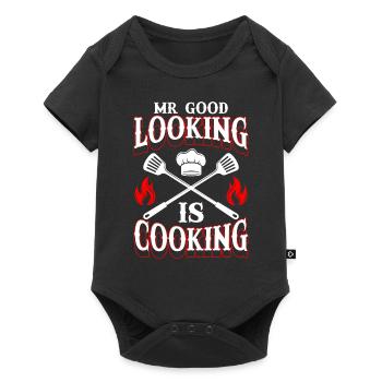 Chef Chef Chapeau de Chef Cuisine - Body à manches courtes Premium Bébé - noir - Devant