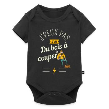 J Peux pas j ai du bois à couper - Body à manches courtes Premium Bébé - noir - Devant