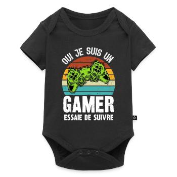 je suis un gamer - Body à manches courtes Premium Bébé - noir - Devant