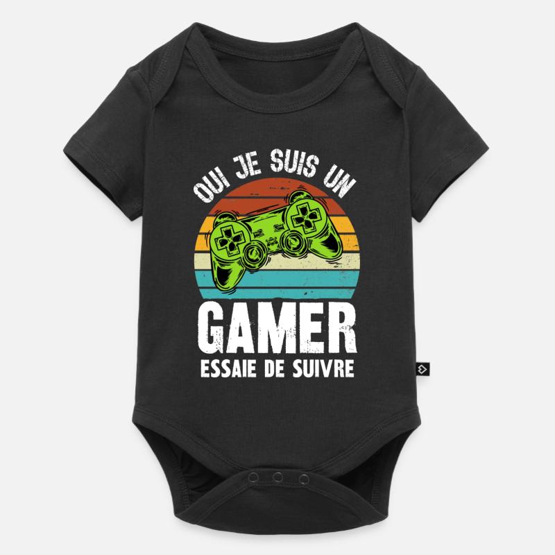 je suis un gamer - Body à manches courtes Premium Bébé - noir