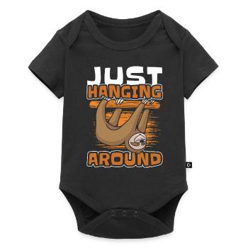 Sloth hang hang out - Baby Premium short-sleeve bodysuit - black - Front