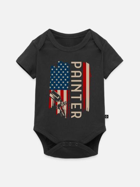 Malerei - Baby Premium Kurzarmbody - Schwarz