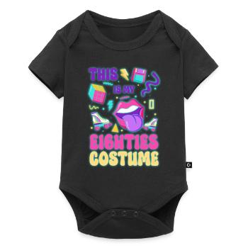 80s Cool - Baby Premium short-sleeve bodysuit - black - Front