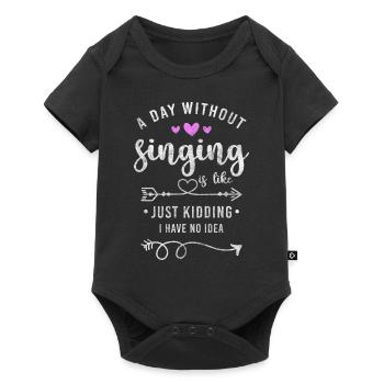 Singer Melody Vocals - Baby Premium short-sleeve bodysuit - black - Front