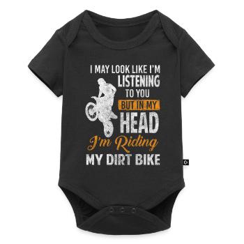 Dirt Bike Adrenaline Stunt Biking - Baby Premium short-sleeve bodysuit - black - Front