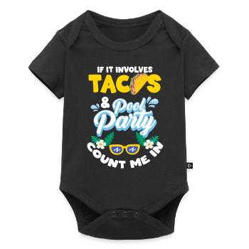 Pool Swimming Flamingo - Baby Premium short-sleeve bodysuit - black - Front