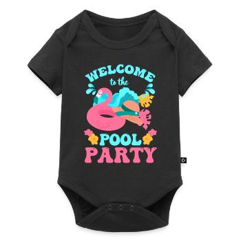 Swmming Pool Party Monster Recreation Garden Party - Baby Premium short-sleeve bodysuit - black - Front