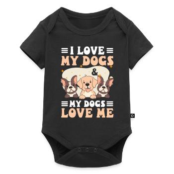 Dog Owner Paw Master Animal Lover - Baby Premium short-sleeve bodysuit - black - Front