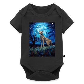 Cheetah, Van Gogh, Starry Night, Animal - Baby Premium short-sleeve bodysuit - black - Front
