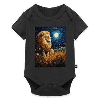 Lion, Van Gogh, Starry Night, Animal, Lions - Baby Premium short-sleeve bodysuit - black - Front