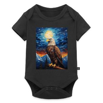 Eagle, Van Gogh, Starry Night, Animal, Bird - Baby Premium short-sleeve bodysuit - black - Front