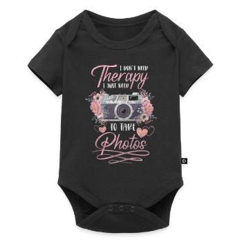 Fotografin Influencer Leidenschaft Bilder - Baby Premium Kurzarmbody - Schwarz - Vorne