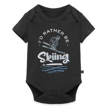 Snowboarding Mountain Hobby - Baby Premium short-sleeve bodysuit - black - Front