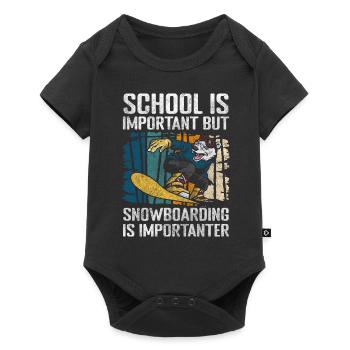 Snow Slope Sport Winter Holidays - Baby Premium short-sleeve bodysuit - black - Front