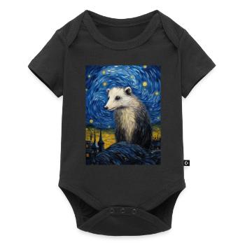 Opossum, Van Gogh, Starry Night, Animal - Baby Premium short-sleeve bodysuit - black - Front