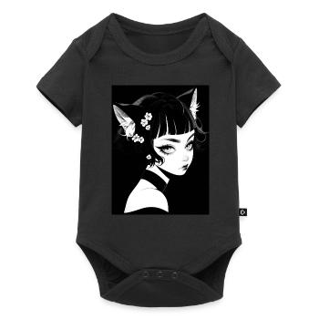 anime, girl, gift, otaku, manga, horror - Baby Premium short-sleeve bodysuit - black - Front