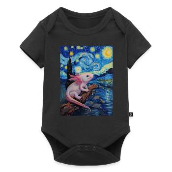 Axolotl Van Gogh Style Nuit étoilée - Body à manches courtes Premium Bébé - noir - Devant