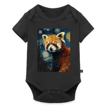 Red Panda, Van Gogh, Style - Baby Premium short-sleeve bodysuit - black - Front