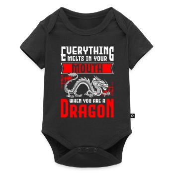 Dragon Strength Tattoo - Baby Premium short-sleeve bodysuit - black - Front