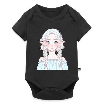 Anime, Fille d’anime, Fille d’anime, Elfe - Body à manches courtes Premium Bébé - noir - Devant