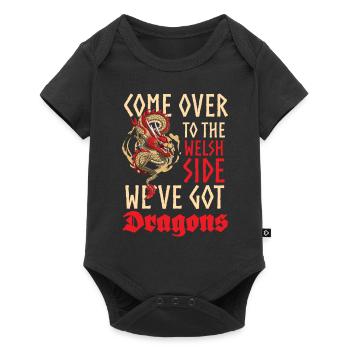 Dragon Conte de fées médiéval Chine - Body à manches courtes Premium Bébé - noir - Devant