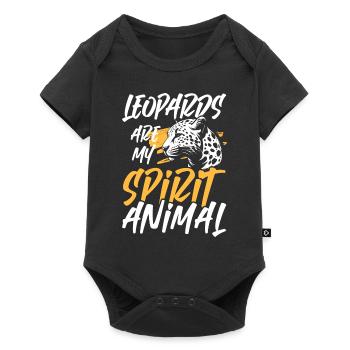 Léopard, Grand Chat, Prédateur - Body à manches courtes Premium Bébé - noir - Devant