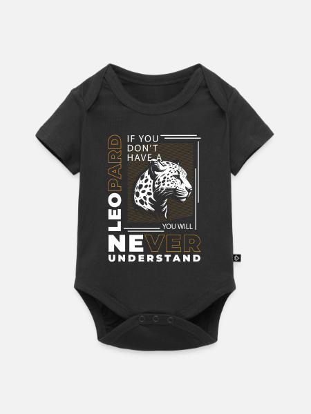 Afrika Gepard Raubtier - Baby Premium Kurzarmbody - Schwarz
