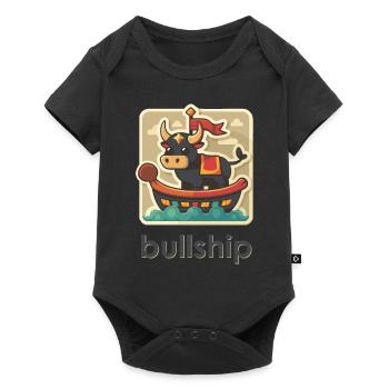 Bullship de style dessin animé - Body à manches courtes Premium Bébé - noir - Devant