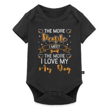 Dog Paw Animals Dog Training - Baby Premium short-sleeve bodysuit - black - Front