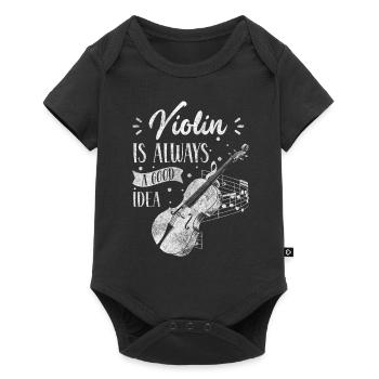 Violin Concert String Instrument Student - Baby Premium short-sleeve bodysuit - black - Front