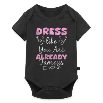 Reine du shopping de mode - Body à manches courtes Premium Bébé - noir - Devant