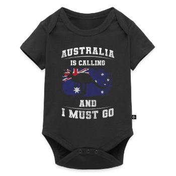 Voyage dans l’Outback Animal Kookaburra - Body à manches courtes Premium Bébé - noir - Devant