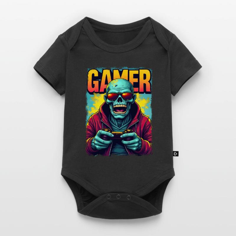 Zocker-Zombie mit Controller Baby Premium Kurzarmbody
