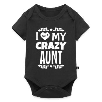 J'aime ma tante folle marraine - Body à manches courtes Premium Bébé - noir - Devant
