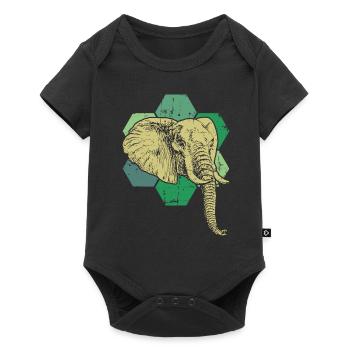Elephant animal welfare - Baby Premium short-sleeve bodysuit - black - Front