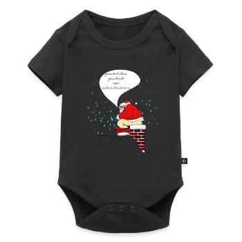 Drôle cadeau Père Noël image cheminée - Body à manches courtes Premium Bébé - noir - Devant