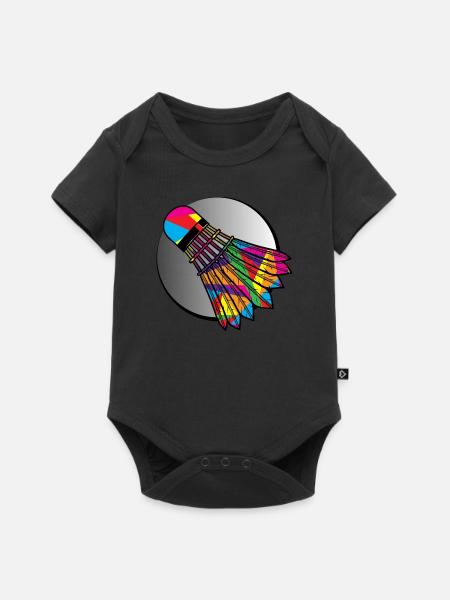Federball farbenfroh - Baby Premium Kurzarmbody - Schwarz