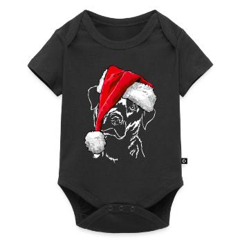 LABRADOR Retriever chien de Noël bonnet Wilsigns - Body à manches courtes Premium Bébé - noir - Devant