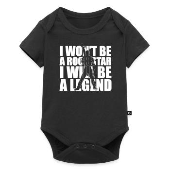 JE NE SERAI PAS UNE ÉTOILE DE ROCK JE VEUX ÊTRE UN CADEAU DE LÉGENDE - Body à manches courtes Premium Bébé - noir - Devant