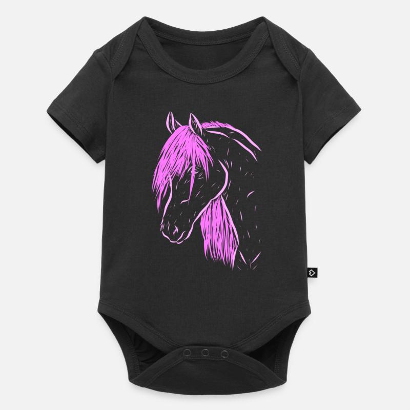 cheval - Body à manches courtes Premium Bébé - noir