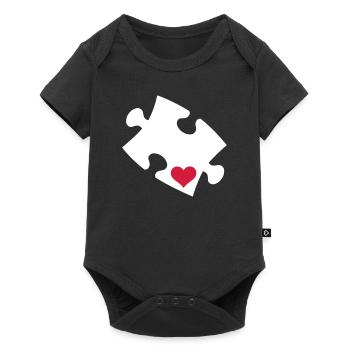 puzzle - Baby Premium short-sleeve bodysuit - black - Front
