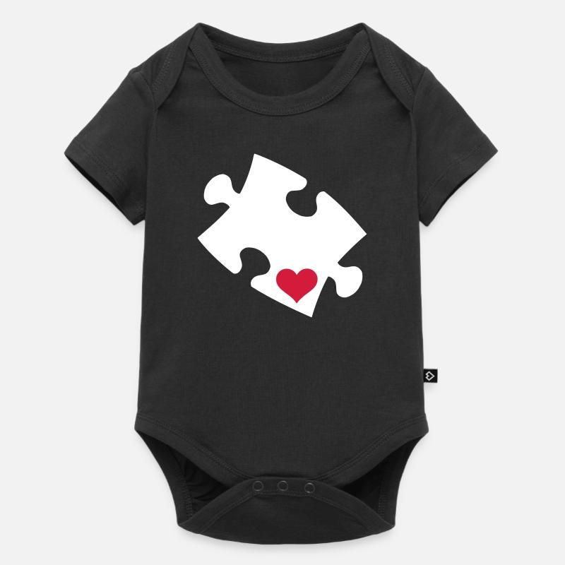 Puzzle - Baby Premium Kurzarmbody - Schwarz