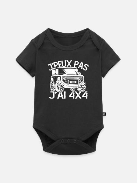 Je peux pas j'ai 4X4 - Body à manches courtes Premium Bébé - noir