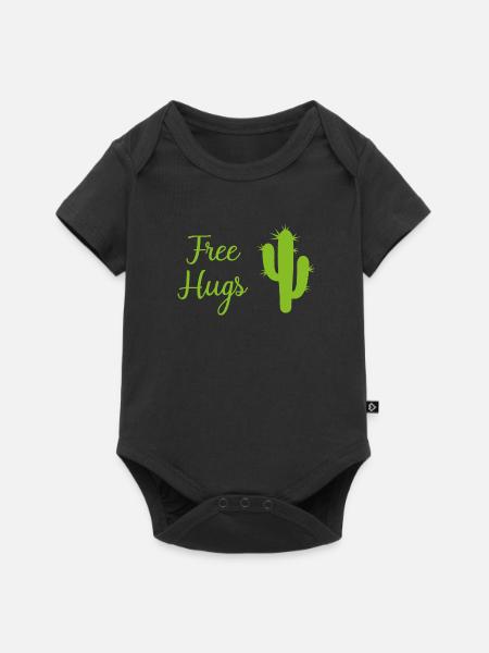 free hugs - Baby Premium Kurzarmbody - Schwarz
