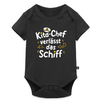Kita-Chef Abschiedsgeschenk: Abgänger Einschulung - Baby Premium Kurzarmbody - Schwarz - Vorne