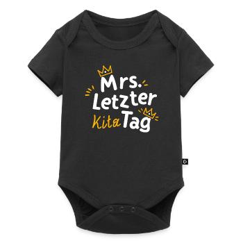 Kita Abgänger Mrs. Letzter Tag Einschulung Kiga - Baby Premium Kurzarmbody - Schwarz - Vorne