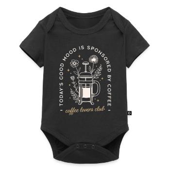 Citation café de spécialité humour - Body à manches courtes Premium Bébé - noir - Devant