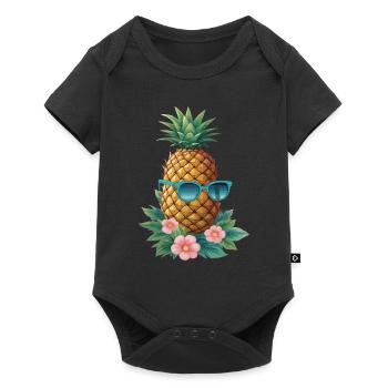 Pineapple Pineapple Cool Sunglasses Gift - Baby Premium short-sleeve bodysuit - black - Front