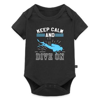 Keep Calm Diving Cadeau de plongée sous-marine Sport - Body à manches courtes Premium Bébé - noir - Devant