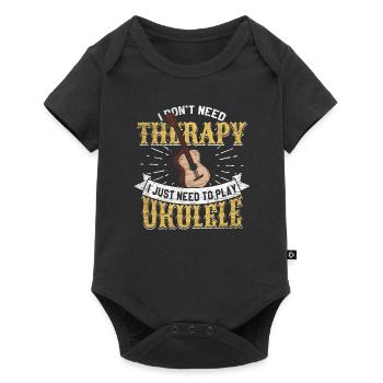 Ukulele - Baby Premium Kurzarmbody - Schwarz - Vorne